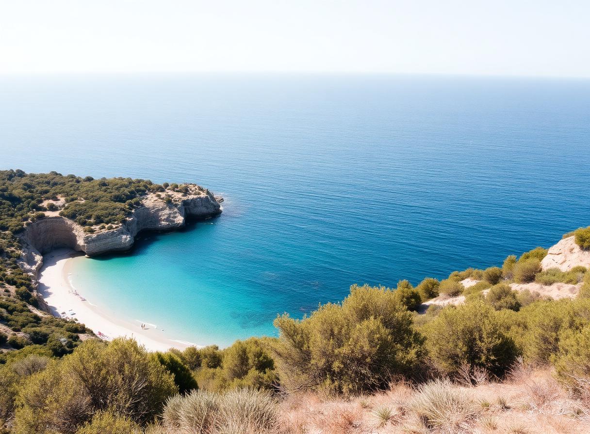 Stimmungsbild eines Küstenabschnitts bei Isola Capo Rizzuto