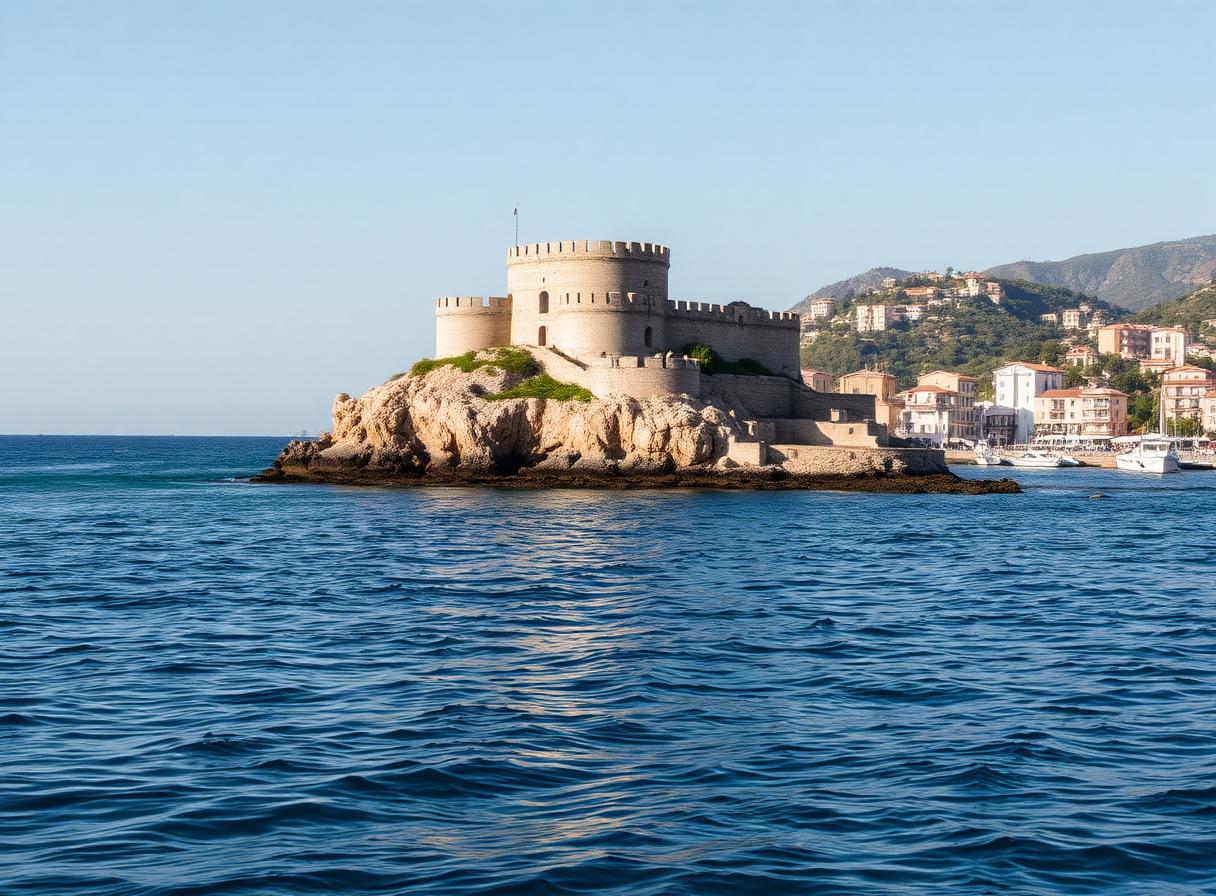Stimmungsbild von Le Castella mit Festung und Meer