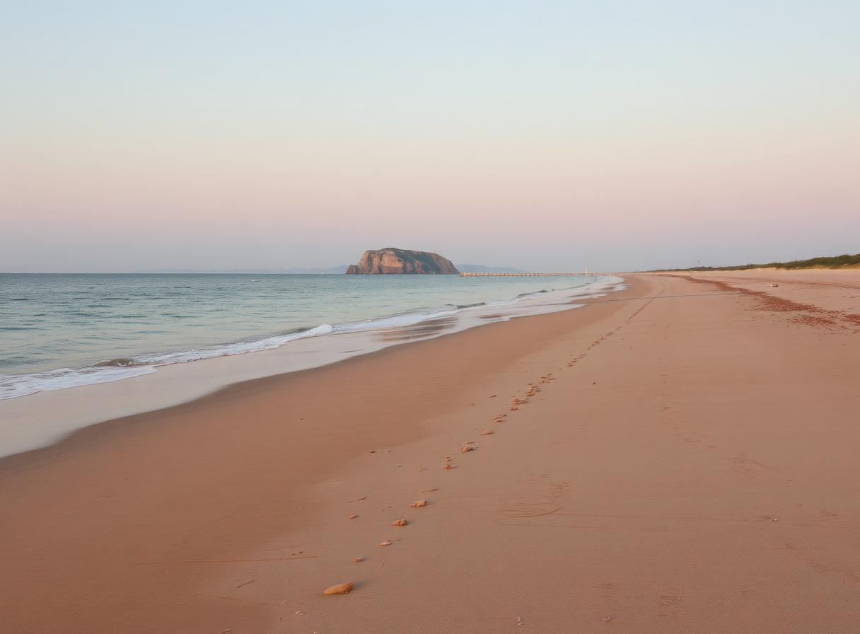 Stimmungsbild eines Strandes bei Praia a Mare in Kalabrien