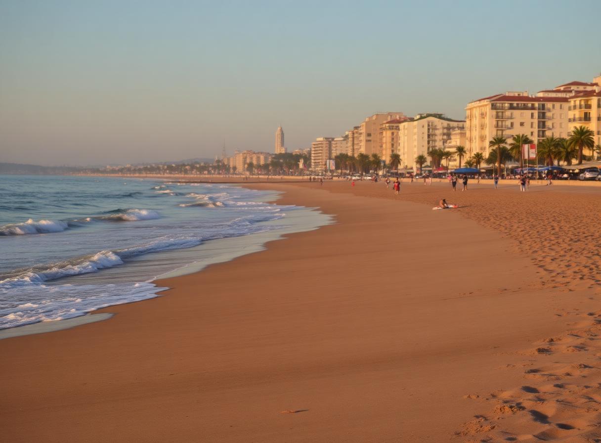 Stimmungsbild eines Strandes bei Soverato in Kalabrien